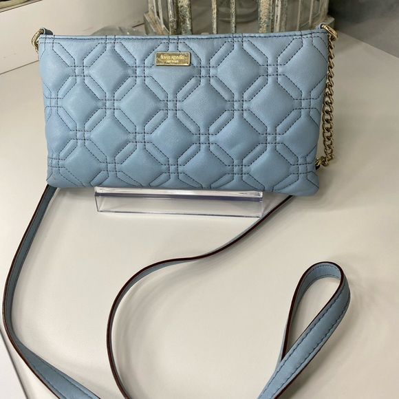 Kate Spade Blue Quilted Crossbody Bag - Picture 1 of 9